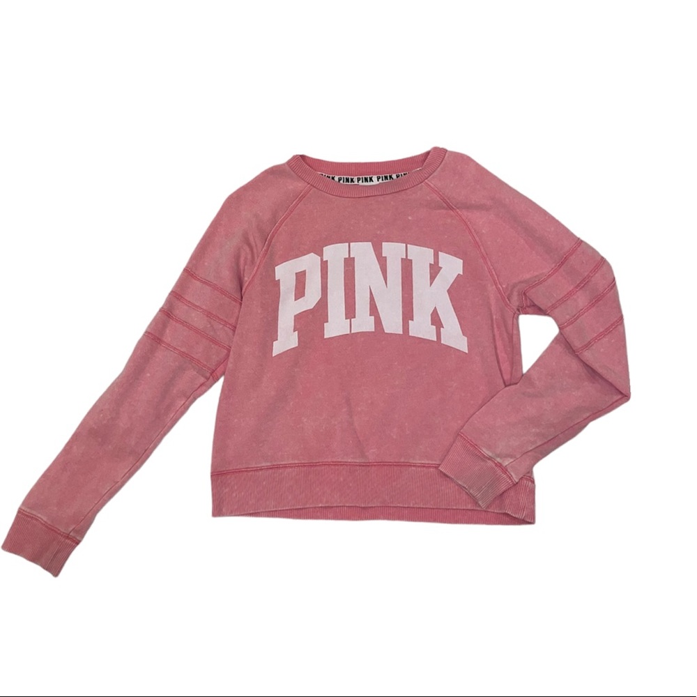PINK (victoria’s secret) - Crewneck Sweatshirt / size XS / pink / BARELY WORN!!